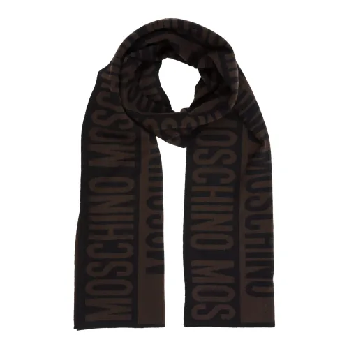 Moschino , Winter Wool Scarf ,Brown male, Sizes: ONE