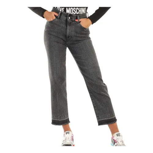 Moschino , Women Raw Cut Jeans ,Gray female, Sizes:
