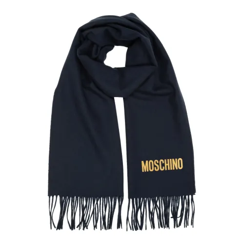 Moschino , Wool Scarf, Stay Warm and Elegant this Winter ,Blue female, Sizes: ONE