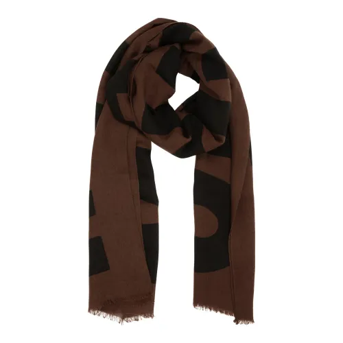 Moschino , Wool Scarf, Stay Warm and Stylish this Winter ,Brown male, Sizes: ONE