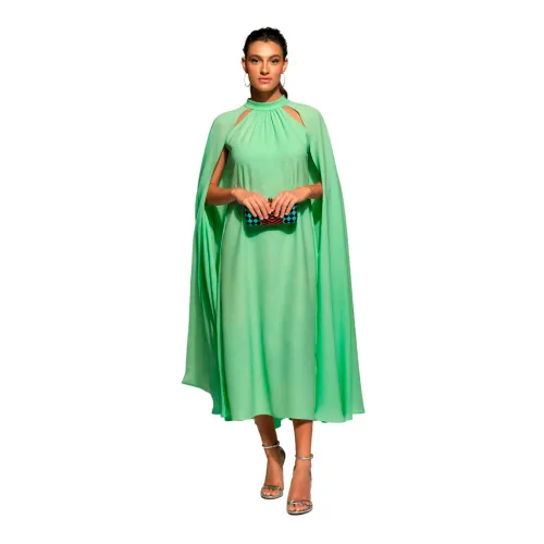 Moskada , Green Mimosa Halter Midi Dress ,Green female, Sizes: