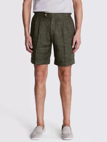 Moss Linen Shorts - Khaki - Male
