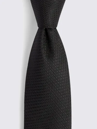 Moss Textured Tie - Black - Male