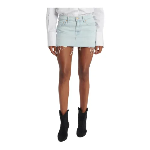 Mother , Denim Miniskirt, 100% Cotton ,Blue female, Sizes: