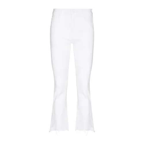 Mother , White Bootcut Cropped Jeans ,White female, Sizes: