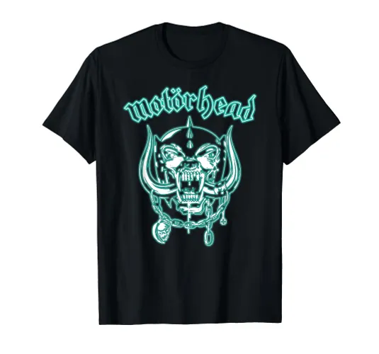 Motörhead – Neon Aqua Warpig Logo T-Shirt