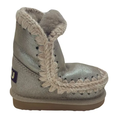 Mou , Contemporary Grey Lurex Eskimo Sneakers ,Gray female, Sizes: