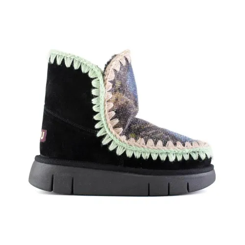 Mou , Eskimo Bounce Hotfix Snake Boots ,Black female, Sizes: