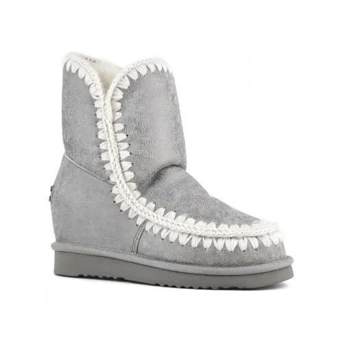 Mou , Eskimo Inner Wedge Short Boots ,Gray female, Sizes: