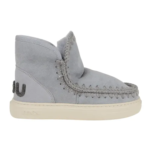 Mou , Women's Shoes Ankle Boots Blue Aw22 ,Gray female, Sizes: