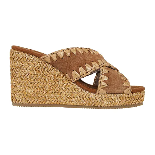 Mou , Women's Shoes Sandals Brown Ss24 ,Brown female, Sizes: