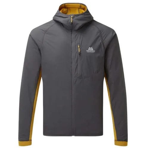 Mountain Equipment Switch Pro Hooded Jacket: Anvil Grey/Acid: S