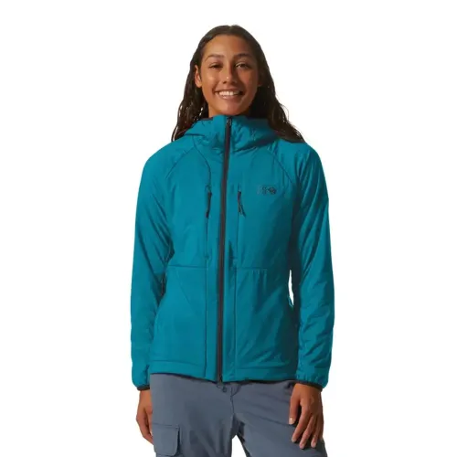 Mountain Hardwear Womens Kor AirShell Warm Jacket: Teton Blue: M