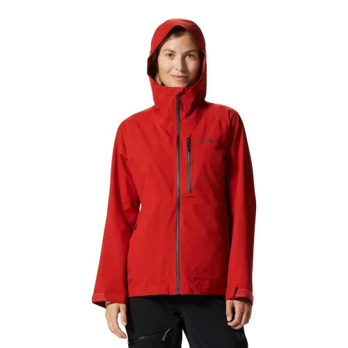 Mountain Hardwear Womens Stretch Ozonic Waterproof Jacket: Dark Fire:
