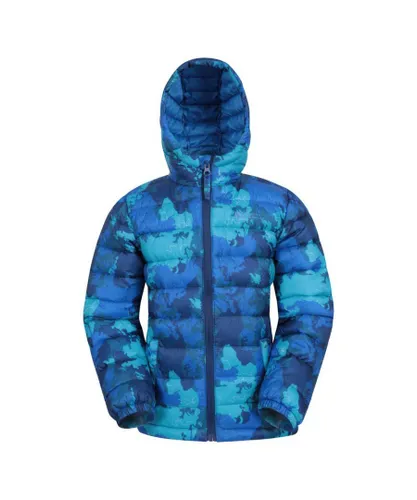 Mountain Warehouse Boys Seasons Camo Padded Jacket (Bright Blue)