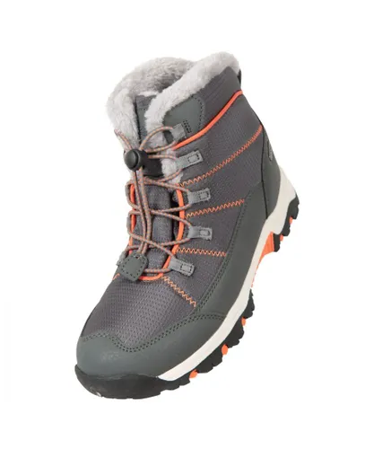 Mountain Warehouse Childrens Unisex Childrens/Kids Comet Waterproof Snow Boots (Grey/Orange)