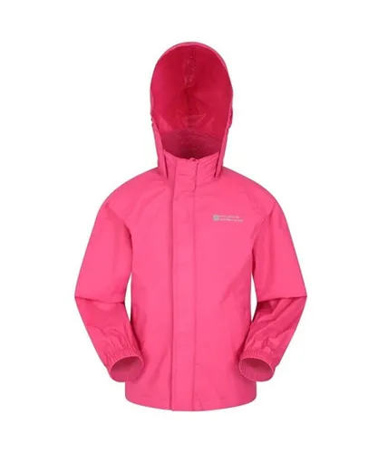 Mountain Warehouse Childrens Unisex Childrens/Kids Pakka Waterproof Jacket (Bright Pink) Nylon