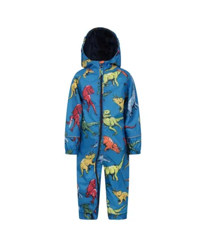 Mountain Warehouse Childrens Unisex Childrens/Kids Puddle Dinosaur Rain Suit (Blue)