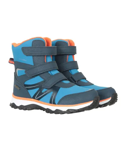 Mountain Warehouse Childrens Unisex Childrens/Kids Slope Adaptive Softshell Snow Boots (Blue/Orange)