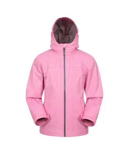 Mountain Warehouse Childrens Unisex Childrens/Kids Torrent Taped Seam Waterproof Jacket (Pale Pink)