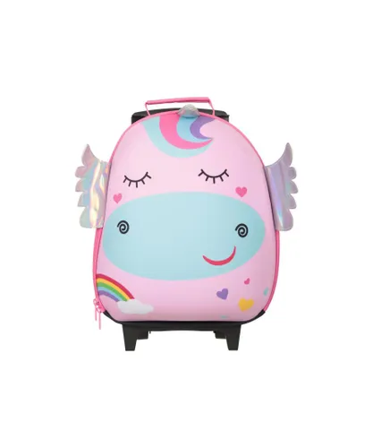Mountain Warehouse Childrens Unisex Childrens/Kids Unicorn 2 Wheeled Suitcase (Pink) - One Size