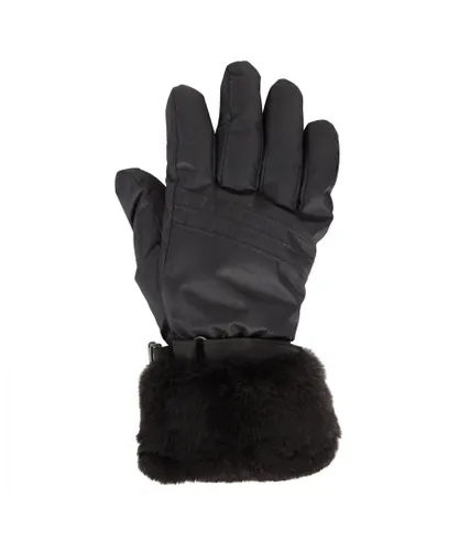 Mountain Warehouse Childrens Unisex Womens/Ladies Parallax Waterproof Ski Gloves (Black) - Size Large