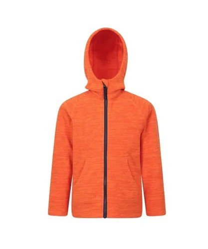 Mountain Warehouse Girls Childrens/Kids Snowdonia Microfleece Full Zip Hoodie (Orange)
