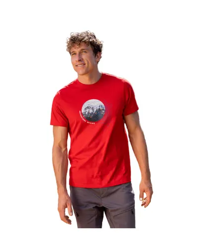Mountain Warehouse Mens Adventure Begins Organic Cotton T-Shirt (Red)