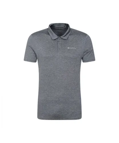 Mountain Warehouse Mens Agra Stripe Polo Shirt (Grey)