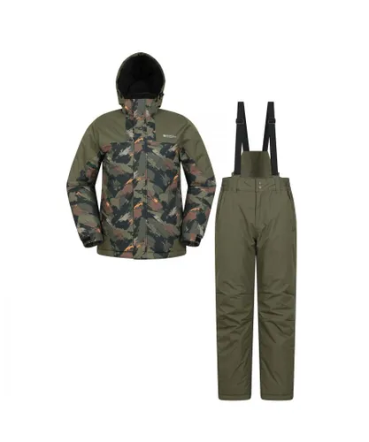 Mountain Warehouse Mens Camo Ski Jacket & Trousers (Green)