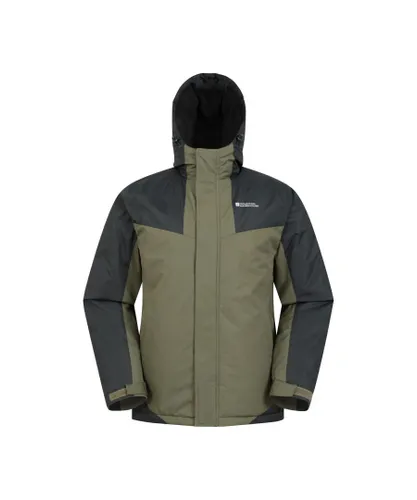 Mountain Warehouse Mens Dusk III Ski Jacket (Dark Khaki/Black)