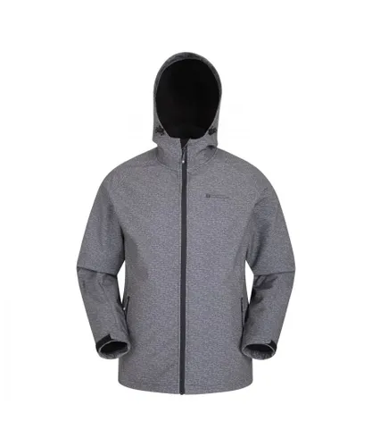 Mountain Warehouse Mens Exodus Showerproof Soft Shell Jacket (Charcoal) - Grey