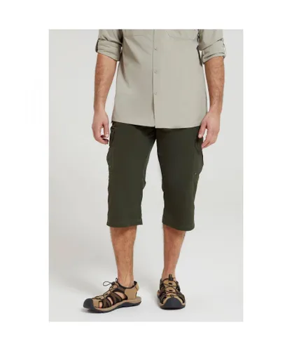 Mountain Warehouse Mens Explore 3/4 Shorts (Green) Nylon