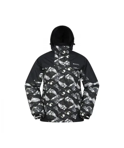 Mountain Warehouse Mens Shadow II Printed Ski Jacket (Charcoal/White)