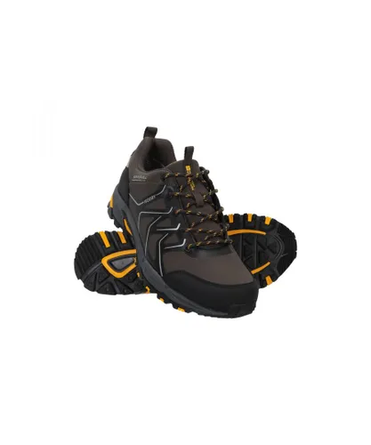 Mountain Warehouse Mens Shadow Softshell Waterproof Walking Shoes (Green)