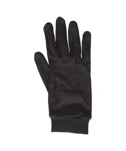 Mountain Warehouse Unisex Adult Silk Gloves (Black)