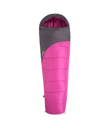 Mountain Warehouse Unisex Adult Summit 250 Right Zip Winter Mummy Sleeping Bag (Fuchsia) - One Size