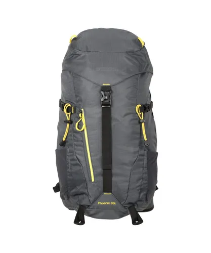 Mountain Warehouse Unisex Phoenix 35L Backpack (Grey/Yellow) - One Size