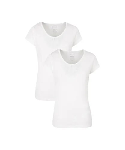 Mountain Warehouse Womens/Ladies Agra Quick Dry T-Shirt (Pack of 2) (White)