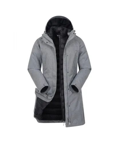 Mountain Warehouse Womens/Ladies Alaskan Long 3 in 1 Jacket (Grey)