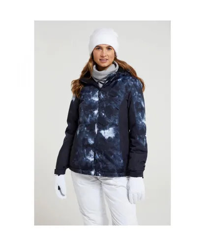Mountain Warehouse Womens/Ladies Dawn II Printed Ski Jacket (Black)