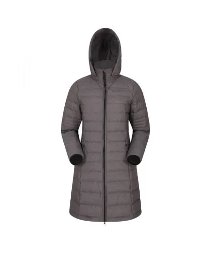 Mountain Warehouse Womens/Ladies Furnace Down Long Length Padded Jacket (Dark Grey)