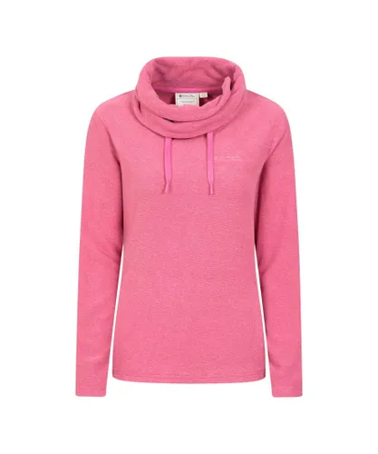 Mountain Warehouse Womens/Ladies Hebridean Cowl Neck Fleece Top (Dark Pink)