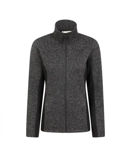 Mountain Warehouse Womens/Ladies Idris Panelled Fleece Jacket (Black)