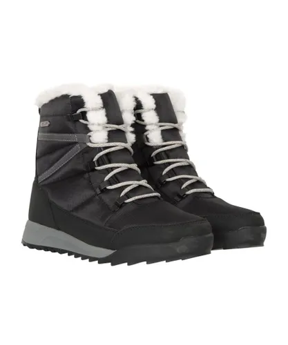 Mountain Warehouse Womens/Ladies Leisure II Snow Boots (Jet Black/White)