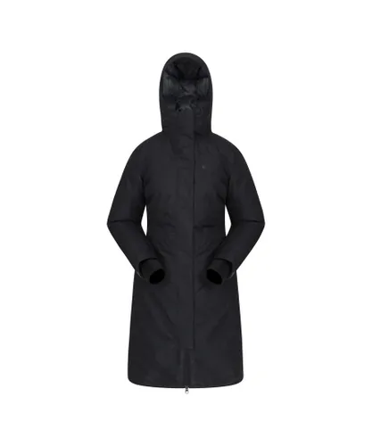 Mountain Warehouse Womens/Ladies Polar Down Long Length Hybrid Jacket (Black)