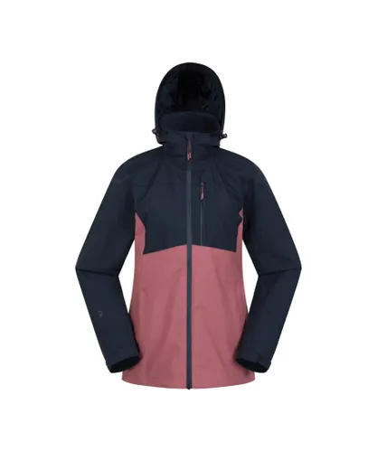 Mountain Warehouse Womens/Ladies Rainforest II Extreme Colour Block Waterproof Jacket (Navy)