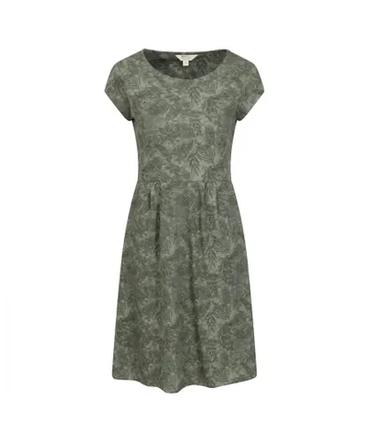 Mountain Warehouse Womens/Ladies Sorrento Leaf Print UV Protection Dress (Green)