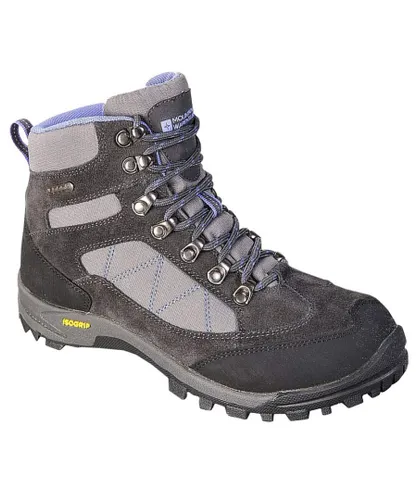 Mountain Warehouse Womens/Ladies Storm Suede Walking Boots (Grey/Charcoal/Purple)