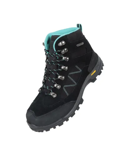 Mountain Warehouse Womens/Ladies Storm Suede Waterproof Hiking Boots (Black)